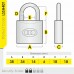40mm Tri-Circle Stainless Steel Padlock